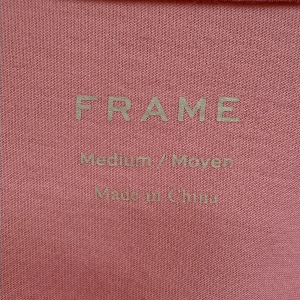 Frame  Soft Pink V-Neck Tee - Picture 2 of 9